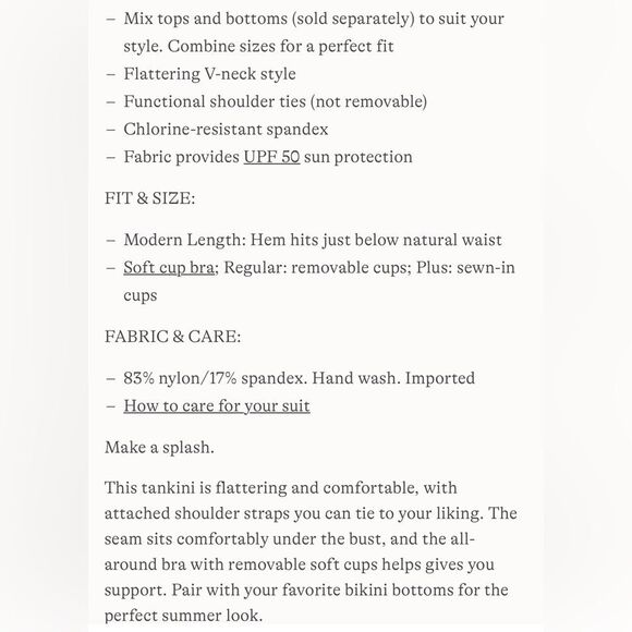 Land's End tie shoulder flutter tankini top olive green pansy floral size 14 D - Picture 7 of 7